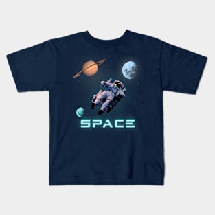 space man having fun. sci fi Kids T-Shirt